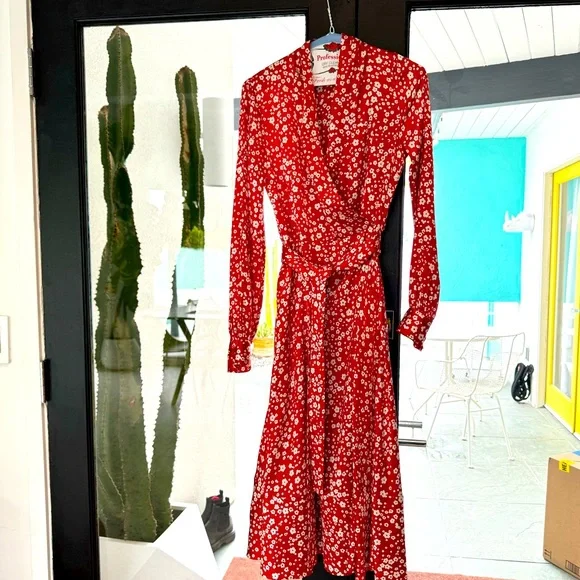 Reflection Goya Studio red dress size zero XS/M - Picture 7 of 8